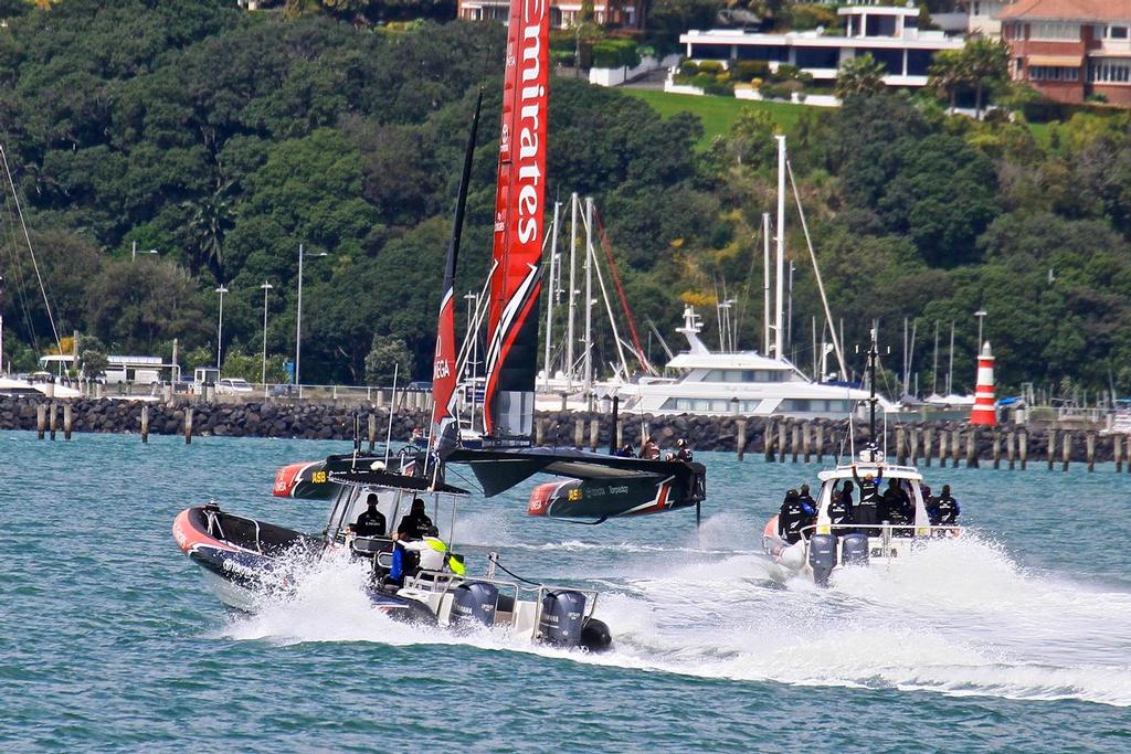 Yamaha have powered Emirates Team NZ for 30 years, as well a many other New Zealand sailing teams and clubs © Richard Gladwell www.photosport.co.nz